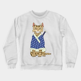 Samurai demon cat Crewneck Sweatshirt